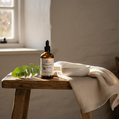 Natural Watercloset Droplets Eucalyptus Dives Geranium Cottage Pine Stool UK