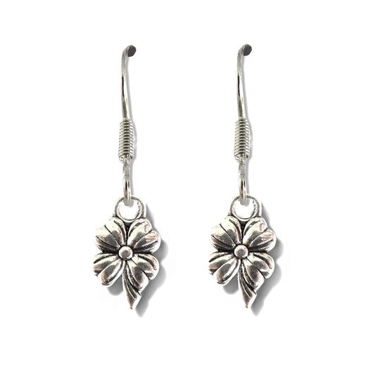 Wildflower drop earrings sterling silver Mother's Day 2026 UK delicate botanical gift ready mum