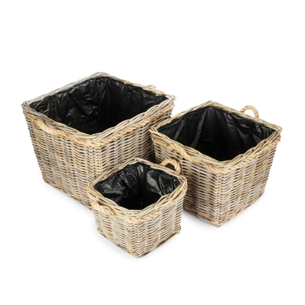 Witley grey kubu planter with tapered square design UK
