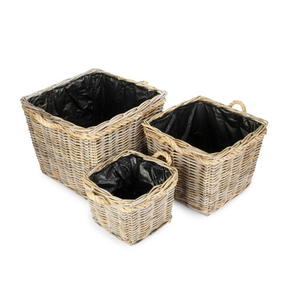 Witley grey kubu planter with tapered square design UK